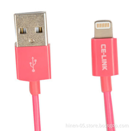 Lightning to USB Cable, Red, 8-pin Dock Connector to Micro USB Adapter